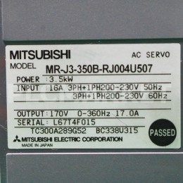 [중고] MR-J3-350B-RJ004U507 미쯔비시 AC서보드라이브