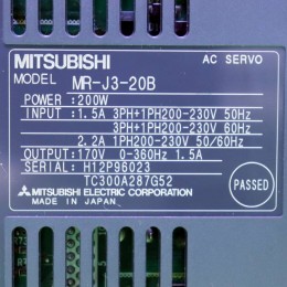 [중고] MR-J3-20B 미쯔비시 AC서보드라이브