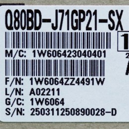 [신품] Q80BD-J71GP21-SX 미쯔비씨 PCI DATA LINK