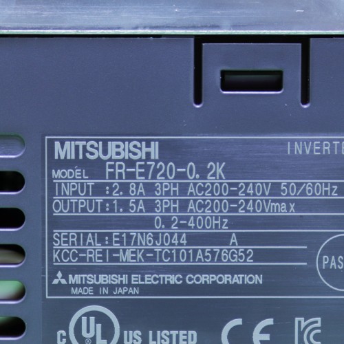 중고] FR-E720-0.2K 미쯔비시 200W 인버터 > MITSUBISHI | ::: PLC전문
