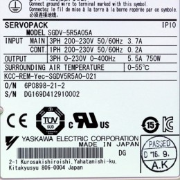 [중고] SGDV-5R5A05A 750W 야스까와 서보