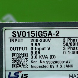 [중고] SV015iG5A-2 LS 2마력 인버터
