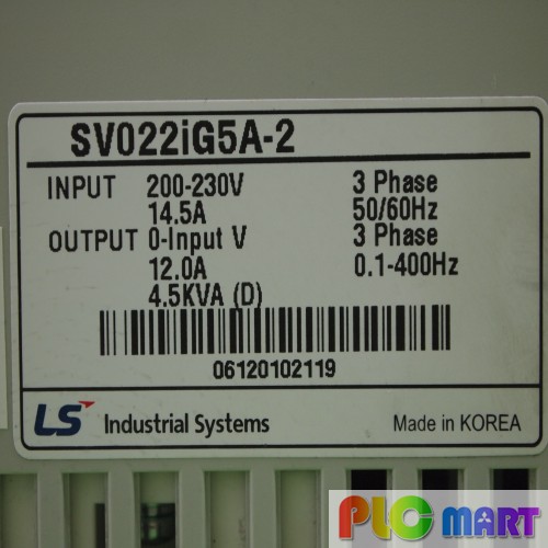 [중고] SV022iG5A-2 엘에스 3마력인버터
