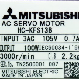 [중고] HC-KFS13B 미쯔비시 서보모터
