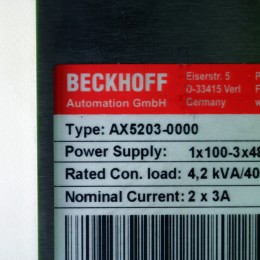 [중고] AX5203-0000 BACKHOFF SERVO DRIVE(ETHERCAT 지원)