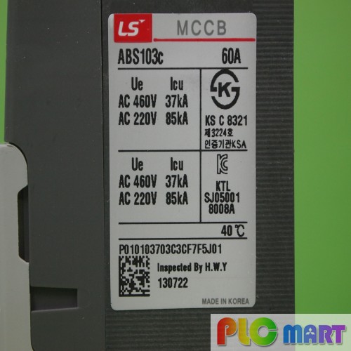 [신품] ABS103C 60A LS MCCB 차단기