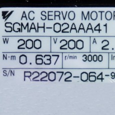 [중고] SGMAH-02AAA41 야스까와 서보모터