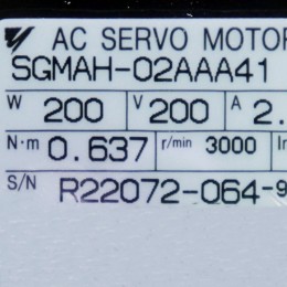 [중고] SGMAH-02AAA41 야스까와 서보모터