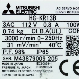 [중고] HG-KR13B 미쯔비시 서보모터