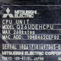 [미사용] Q26UDEHCPU 미쯔비시 유니버셜 QCPU