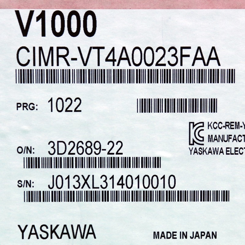 [신품] CIMR-VT4A0023FAA 야스까와 10마력 7.5KW 인버터