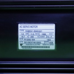 [중고] SGMGV-20ADC6C  야스까와 1.8KW 서보모터