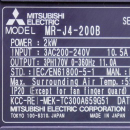 [중고] MR-J4-200B 미쯔비씨 2KW 서보엠프