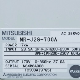 [중고] MR-J2S-700A 미쯔비시 7KW AC SERVO DRIVE