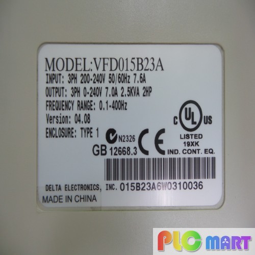 [중고] VFD015B23A 델타 1.5KW 2마력 인버터