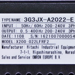 [중고] 3G3JX-A2022-E OMRON 인버터