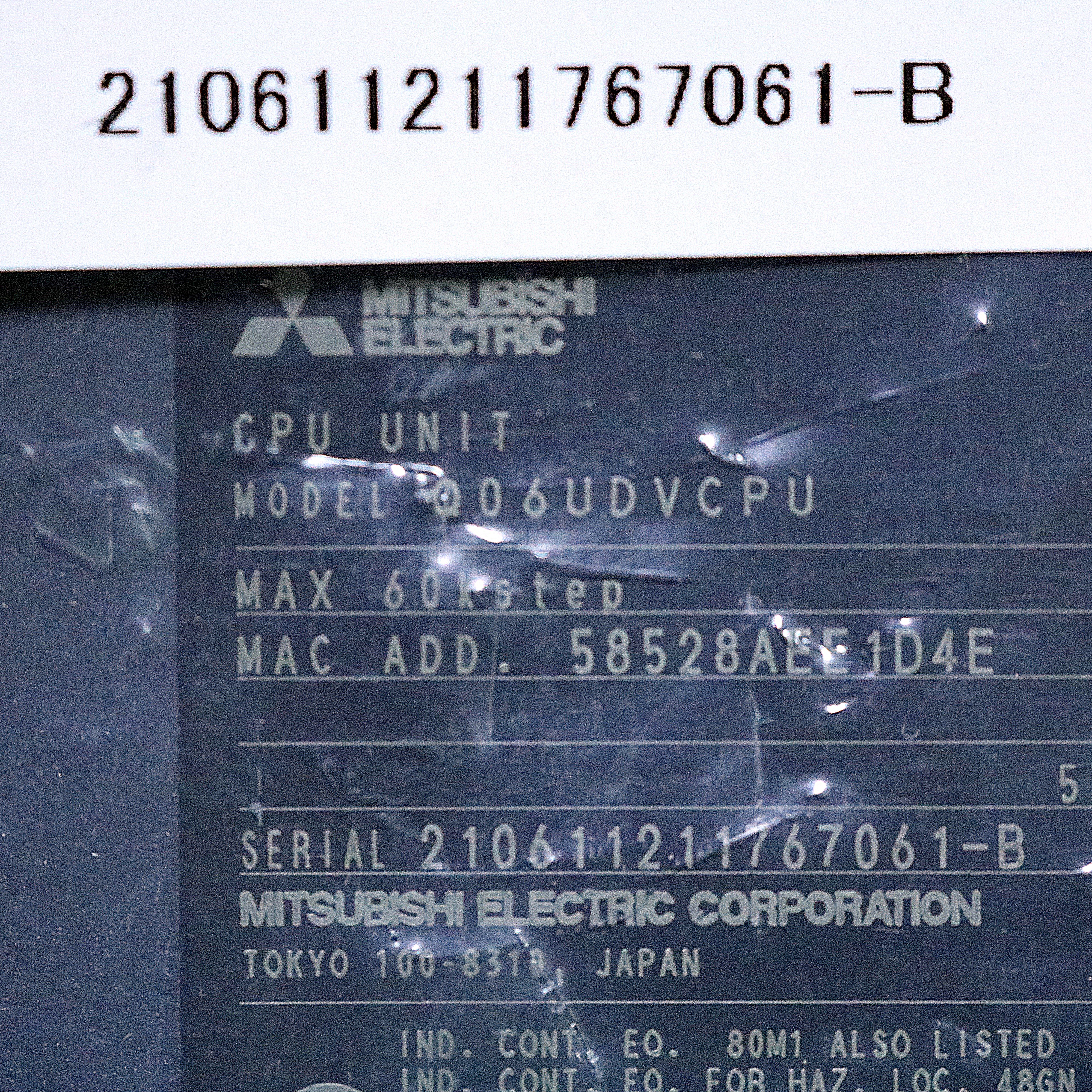 [미사용] Q06UDVCPU 미쯔비시 피엘씨