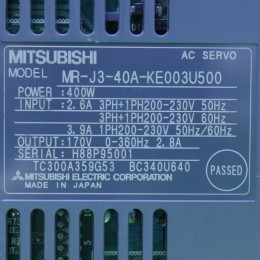 [중고] MR-J3-40A-KE003U500 미쯔비씨 서보 엠프