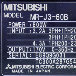[중고] MR-J3-60B 미쯔비시 서보드라이버