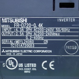 [중고] FR-D720-0.4K 미쯔비씨 1/2마력 인버터