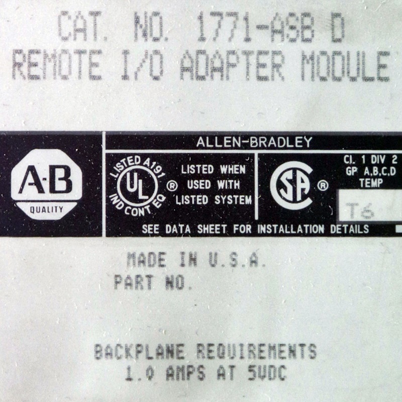 [중고] 1771-ASB D 에이비 ADAPTER MODULE
