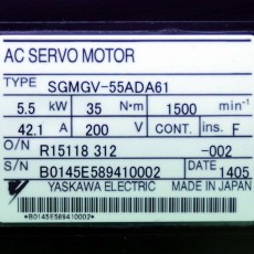 [중고] SGMGV-55ADA61 야스까와 5.5KW 서보모터