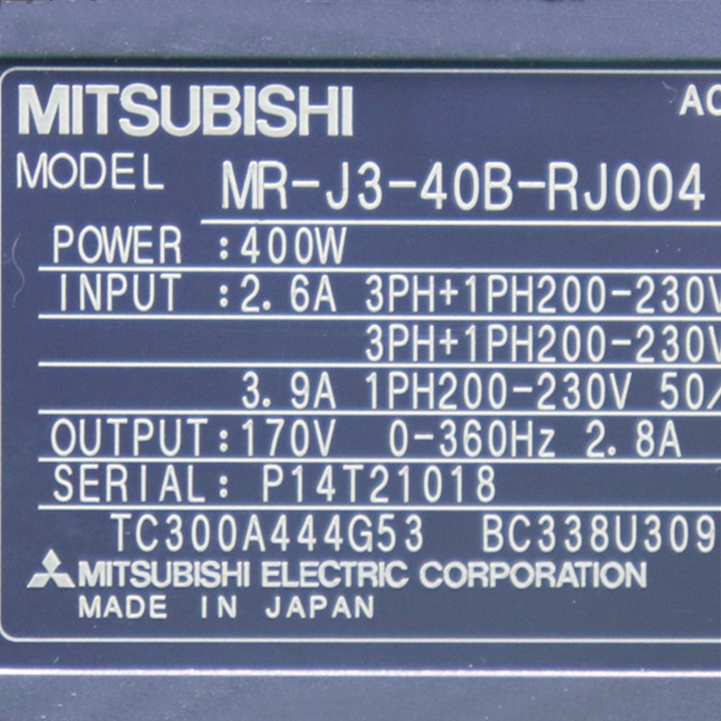 [중고] MR-J3-40B-RJ004 미쯔비씨 400W 서보드라이브