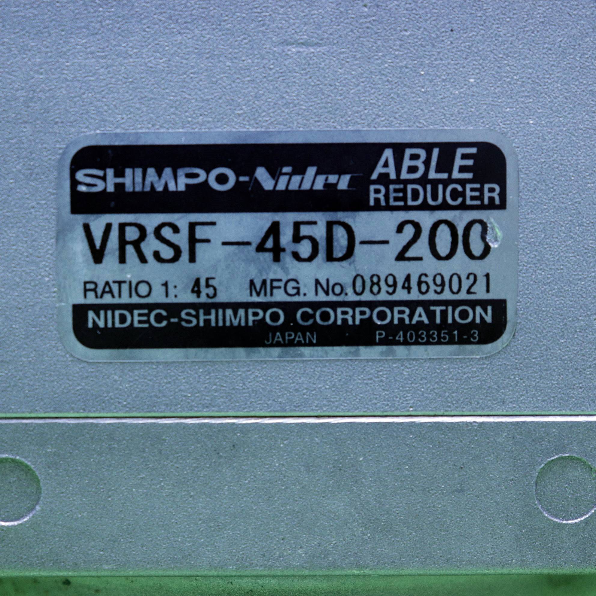 [중고] VRSF-45D-200 NIDEC-SHIMPO 45:1 200~400W 감속기