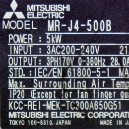 [중고] MR-J4-500B 미쯔비시 서보 드라이버