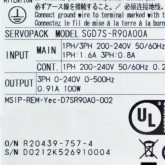 [중고] SGD7S-R90A00A 야스까와 서보 드라이브