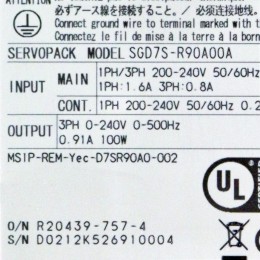 [중고] SGD7S-R90A00A 야스까와 서보 드라이브
