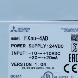 [중고] FX3U-4AD 미쯔비씨 피엘씨