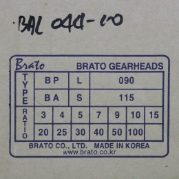 [신품] BAL044-10 BRATO(브라토) 100W 10:1 감속기