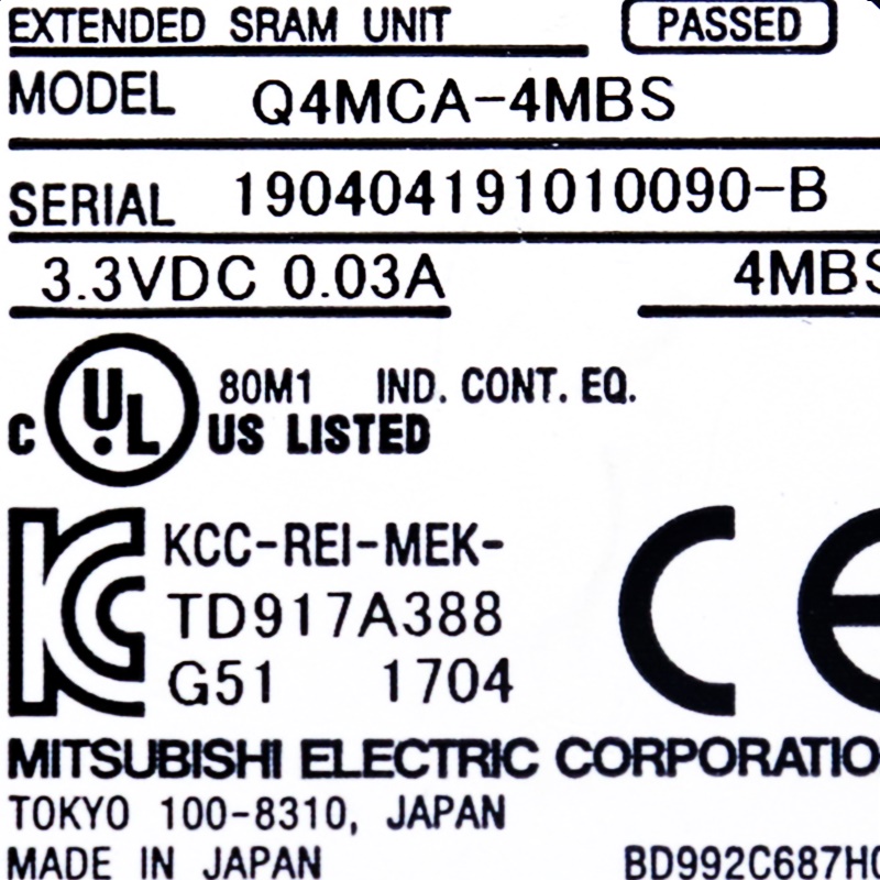[중고] Q4MCA-4MBS MITSUBISHI 메모리카드