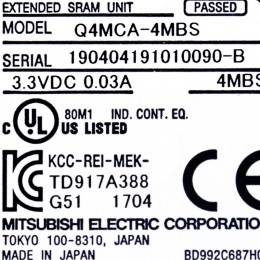 [중고] Q4MCA-4MBS MITSUBISHI 메모리카드
