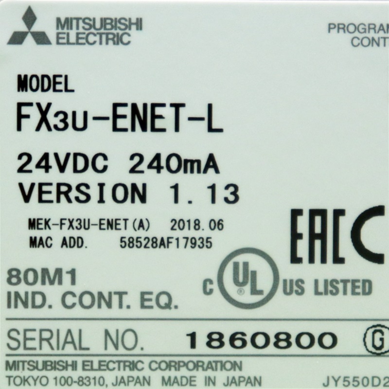 [중고] FX3U-ENET-L 미쯔비시 PLC