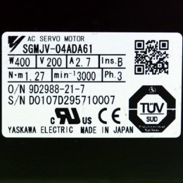 [중고] SGMJV-04ADA61 야스카와 서보모터