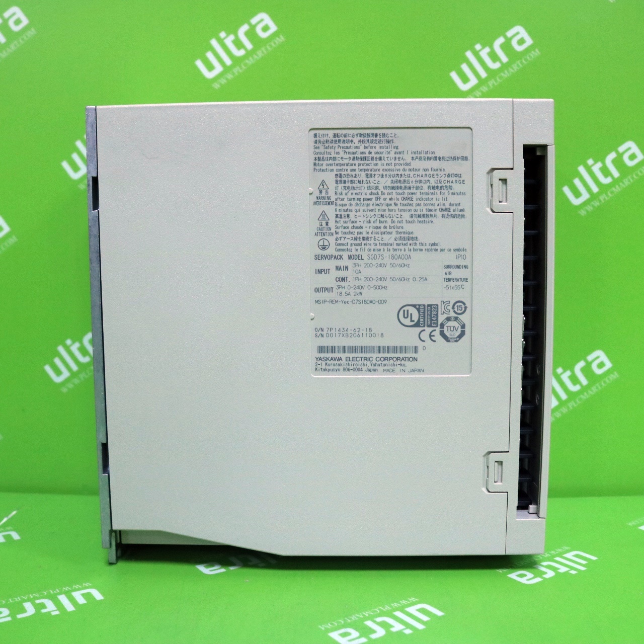 [미사용] SGD7S-180A00A Σ-7S모델 서보팩 아날로그 전압 •펄스열 지령형(SGD7S형)