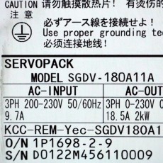 [중고] SGDV-180A11A 야스카와 전기 (YASKAWA) AC 전원 입력 서보 팩 SGDV형