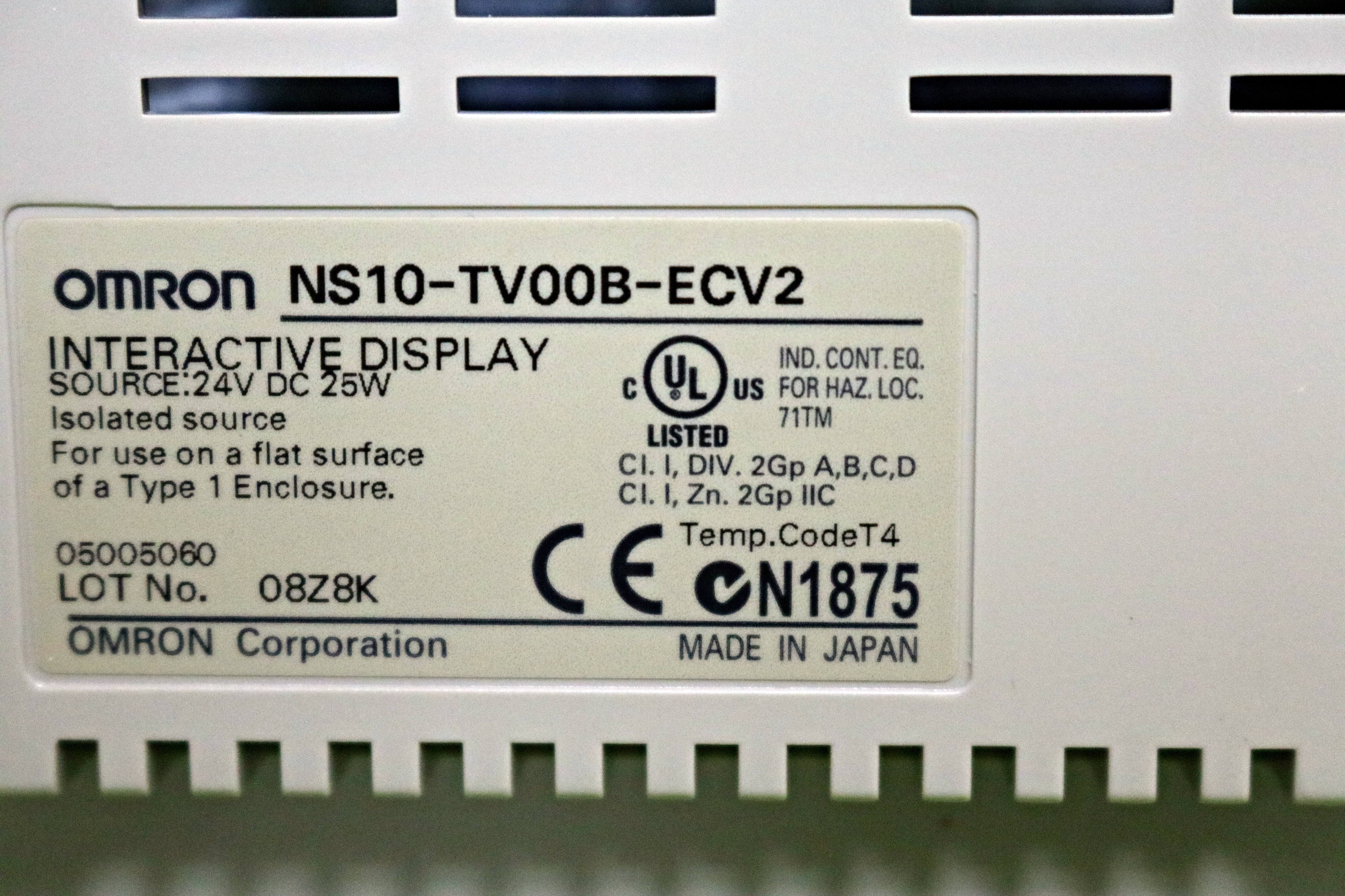 [미사용] NS10-TV00B-ECV2 옴론 터치판넬