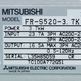 [중고] FR-S520-3.7K 미쯔비시 인버터