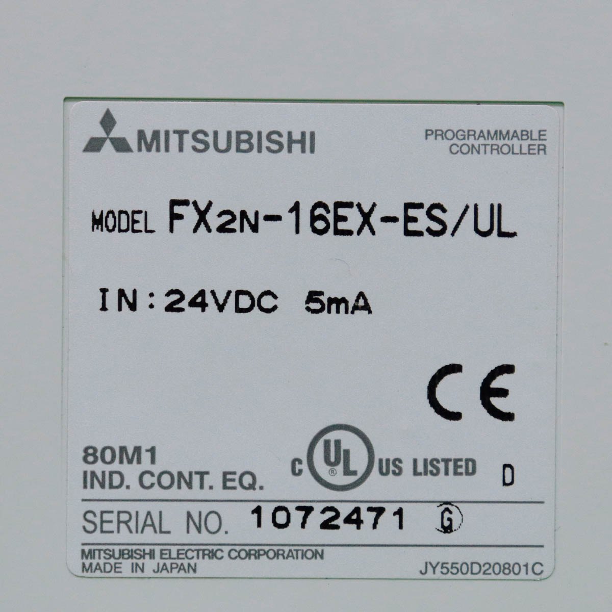 [미사용] FX2N-16EX-ES/UL 미쯔비시 입력 증설 블록