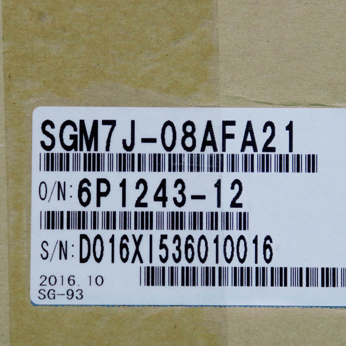 [신품] SGM7J-08AFA21 야스카와 750W 서보모터