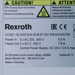 [중고] HCS01.1E-W0018-A-03-B-ET-EC-PB-NN-NN-FW REXROTH 콤팩트 컨버터