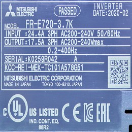 [중고] FR-E720-3.7K 미쯔비시 5마력 인버터 (E-KIT 포함)