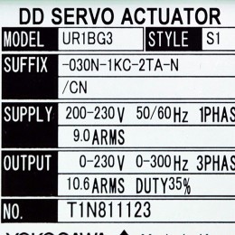 [중고] UR1BG3 Yokogawa DD Servo Actuator (030N-1KC-2TA-N/CN)