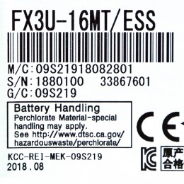 [신품] FX3U-16MT/ESS 미쯔비시 FX PLC CPU 유닛