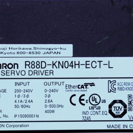 [중고] R88D-KN04H-ECT-L OMRON EtherCAT 통신 내장 리니어 모터제어 타입형 AC 서보 드라이버