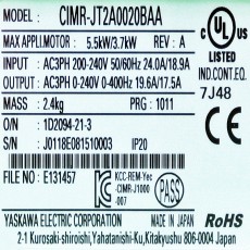 [중고] CIMR-JT2A0020BAA 야스카와 3.7KW 인버터