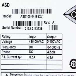 [중고] ASD100-0418E2J1 AKRIBIS ASD 서보 드라이버 EtherCAT